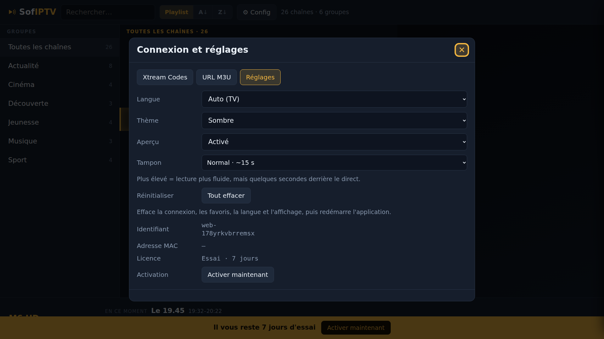SofIPTV — Portal connection